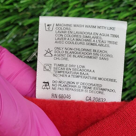 Vintage 90s Tultex Sweatshirt L/XL 22x26 Red - Picture 7 of 11